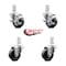 Service Caster 3 Inch Phenolic Wheel Swivel 7/8 Inch Square Stem Caster Brakes SCC, 2PK SCC-SQ20S314-PHS-TLB-78-2-S-2 - alternate 1